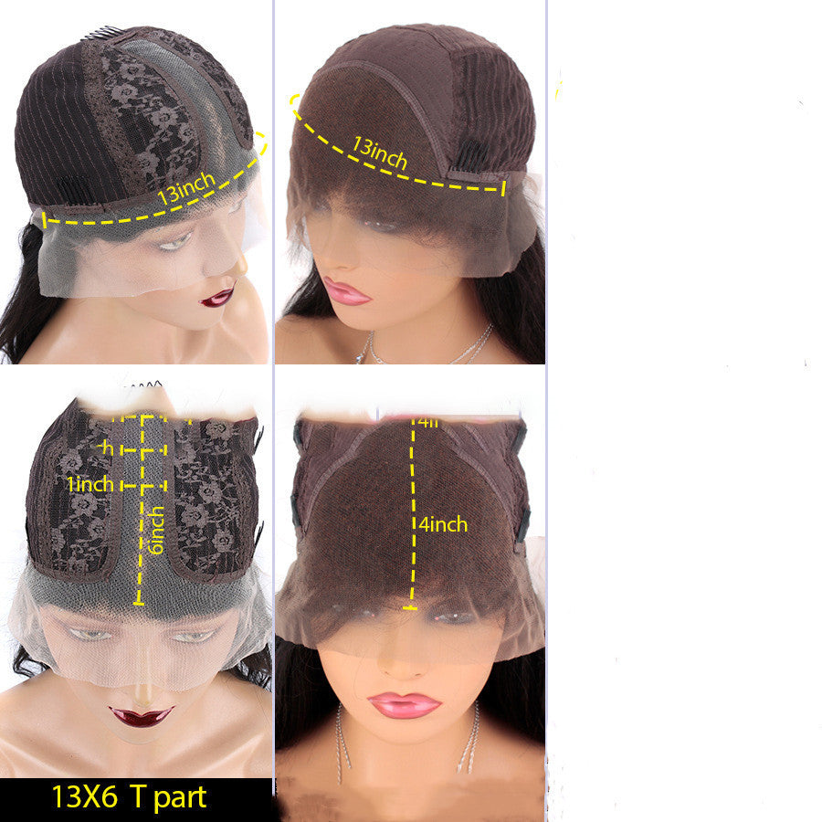 Real Human Hair Gradient Front Lace Headgear